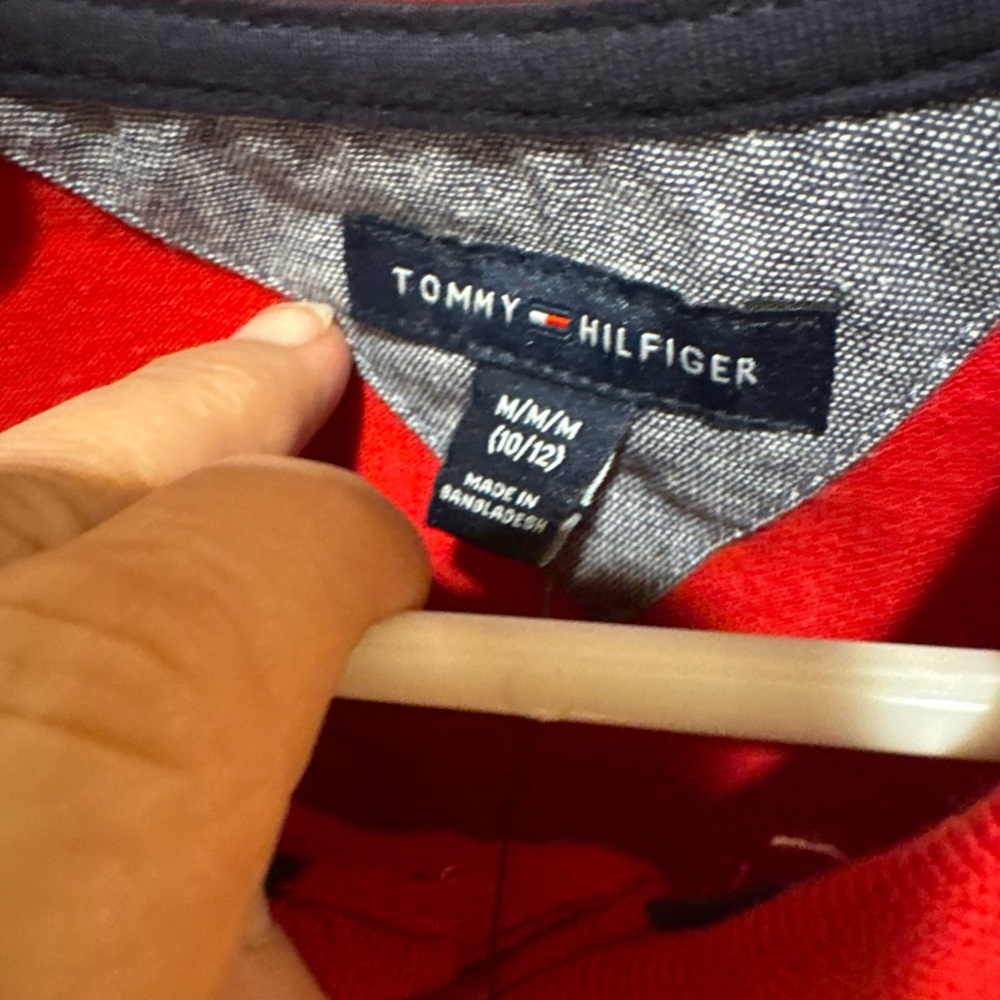 NWT‎ Tommy Hilfiger regal red, White & Blue boys golf polo shirt size m - 12/14 - Picture 4 of 6